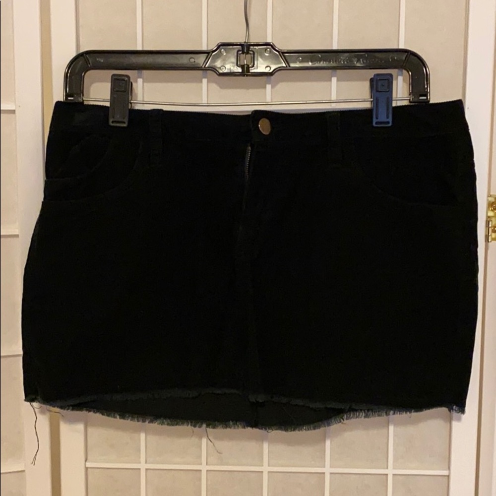 Black mini skirt